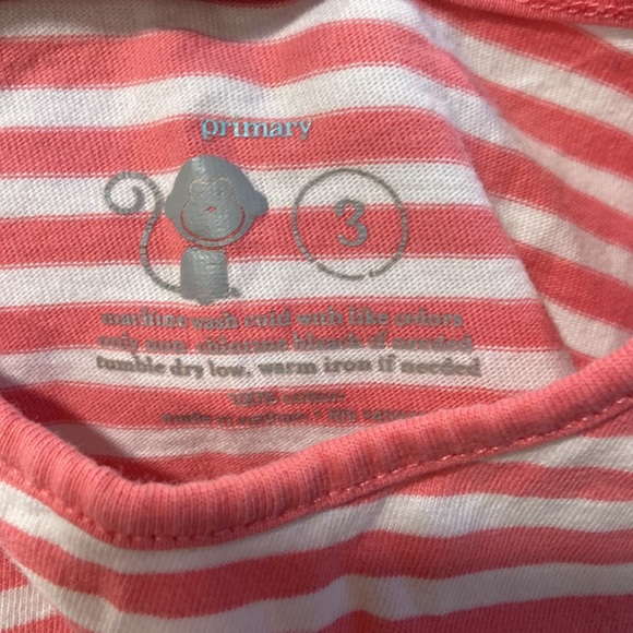 Primary.com Pink and White Candy Stripe Dress size 3 - Picture 3 of 4